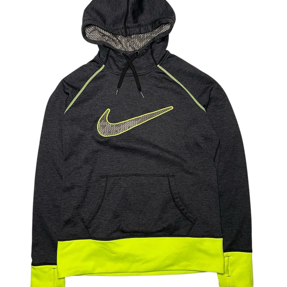 NIKE Hoodie Womens Medium Sweatshirt Fleece Lined ThermaFit THUMBHOLES Slim